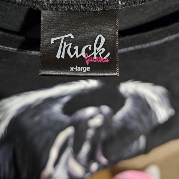 Fairy by Trick Vintage Y2k Goth Fairy Women's Black Angel Graphic Tee - Picture 3 of 8